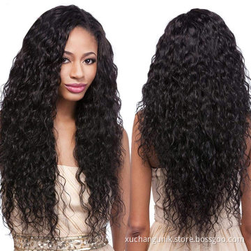 Uniky 13X4 water wave wig Glueless hd lace wig Vendor Unprocessed Brazilian pre plucked real human hair wig